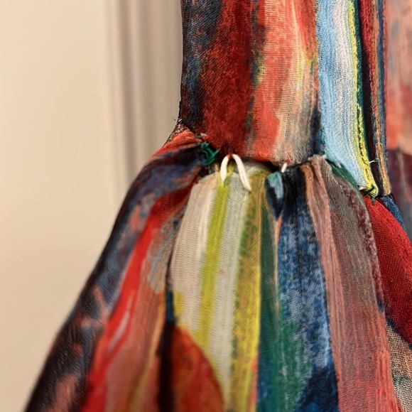 Beautiful airy colourful dress perfect for a summer wedding or party! - Picture 4 of 4